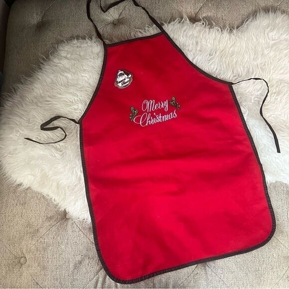 Christmas red apron new one size - Picture 2 of 7